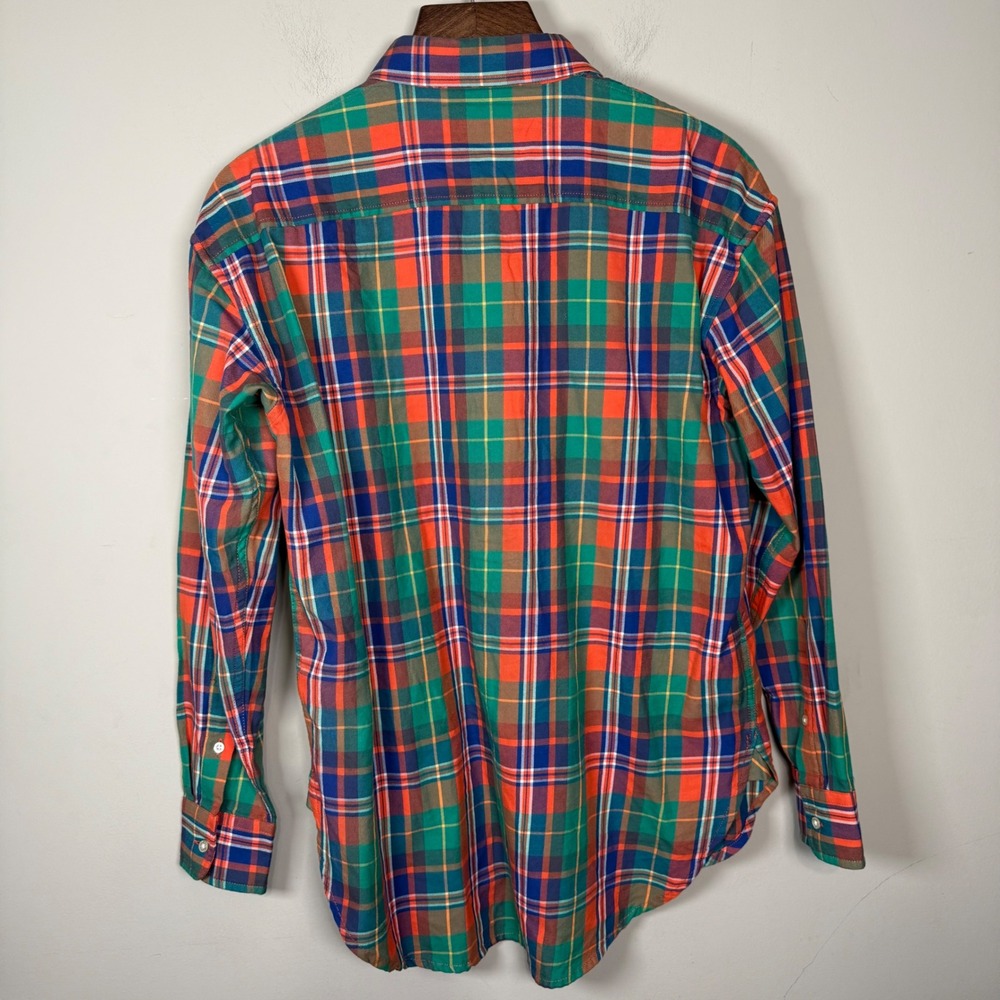 Lauren Ralph Lauren Vibrant Plaid Cotton Twill Button Down Shirt Medium - Picture 2 of 10